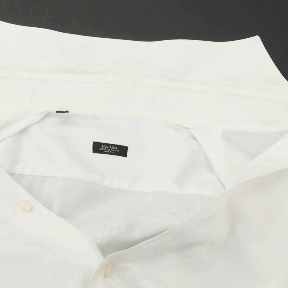 バルバ BARBA コットン ホリゾンタルカラー ドレスシャツ