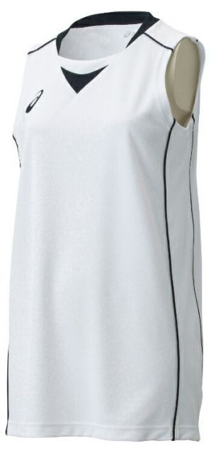 asics アシックス WSGAMESHIRT ホワイトxブラック 2XO XB2355 190 | スポーツ用品 スポーツ グッズ ツール アクセサリー 雑貨 小物 使いやすい バスケットボール 衣類 レディース 女性用 2XO ウエア 個性
