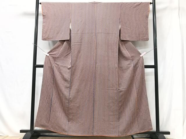 平和屋着物▽小紋　単衣　斜縞　洗える着物　DAAV9752sf 平和屋着物▽小紋 単衣 斜縞 洗える着物 DAAV9752sf