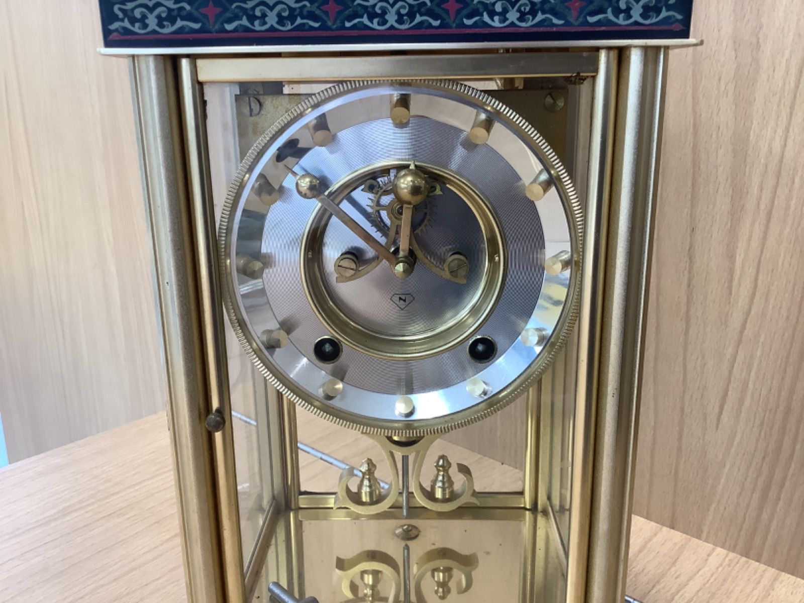 日本美術時計 Nマーク 置時計 ゼンマイ式 日本美術時計 Nマーク 置時計 希少] 日本美術時計 Nマーク ゼンマイ式