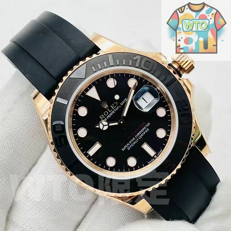 海外販促用ROLEX 掛け時計 ヨットマスター? シルバー/ブルーベゼル-WTO