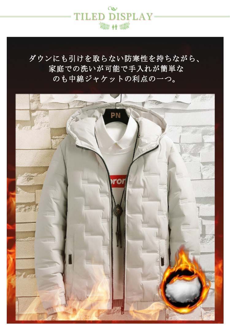 JUSHZ] ダウンジャケットメンズ 冬 防寒軽量ジャケット メンズ