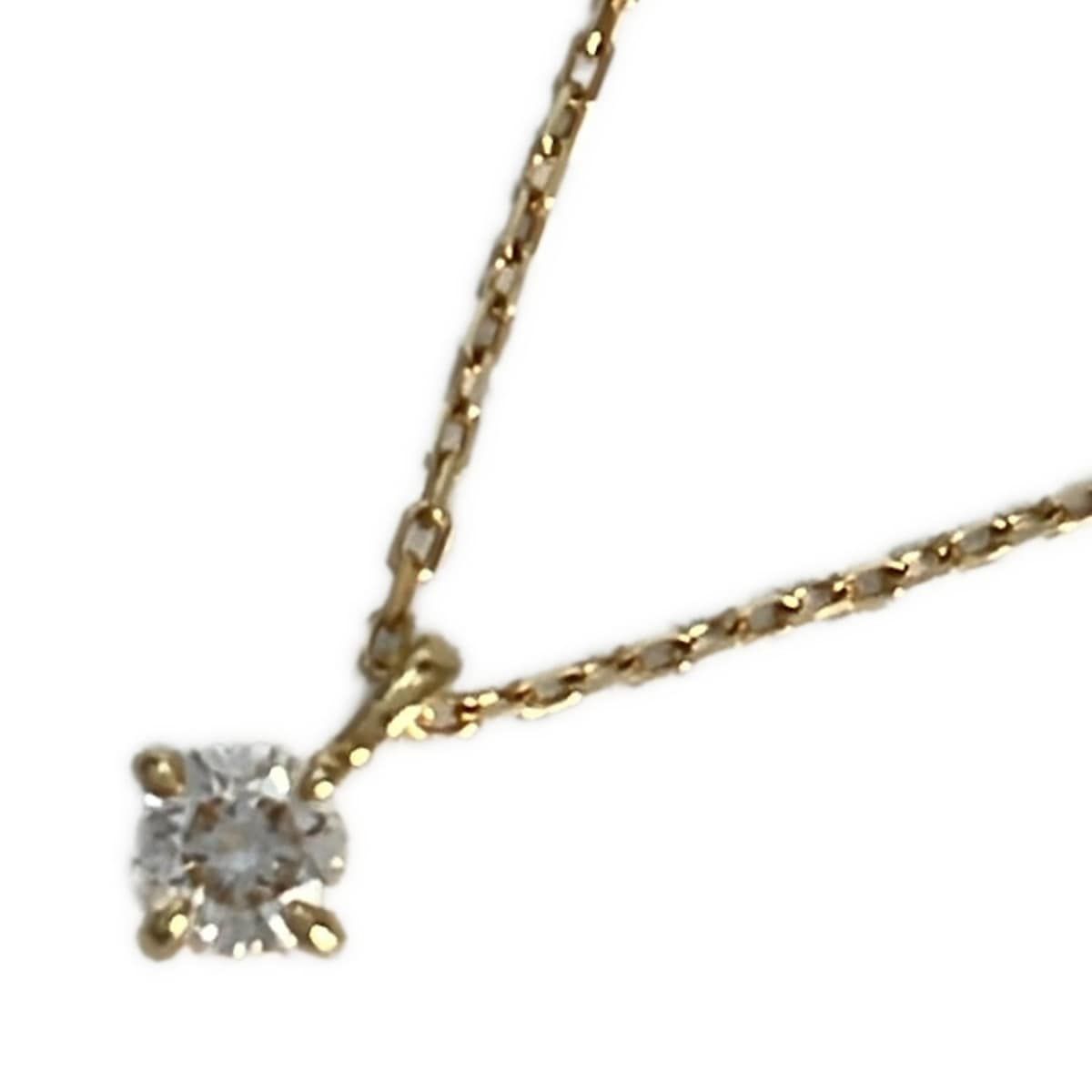 【美品】ete ダイヤモンドネックレス K18YG 0.06 ete ネックレス K18 ダイヤモンド ネックレス「ブライト