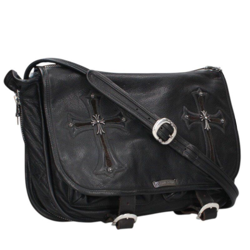 クロムハーツ SHOULDER BAG-LARGE スモールCHクロス装飾ガン
