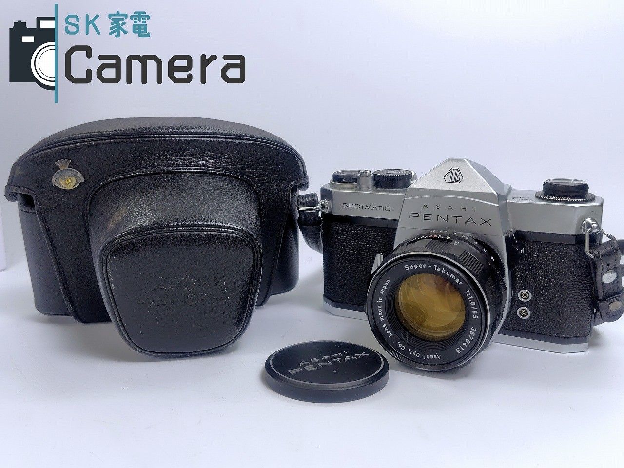 PENTAX SPOTMATIC SP Super Takumar 55ｍｍ F1.8 ペンタックス ケース付 シャッター 露出 動作