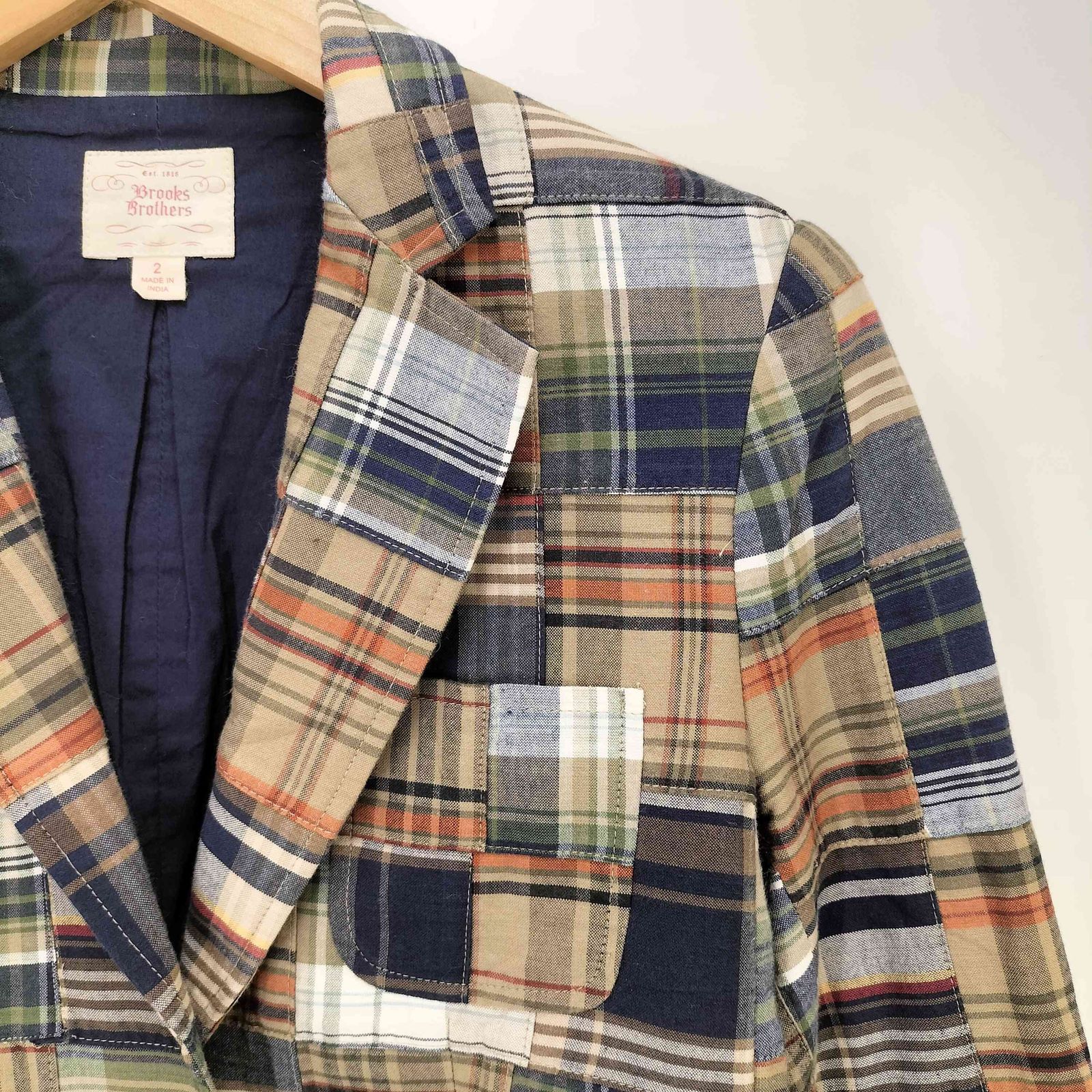 ブルックスブラザーズ BROOKS BROTHERS インド製 コットン マドラス 