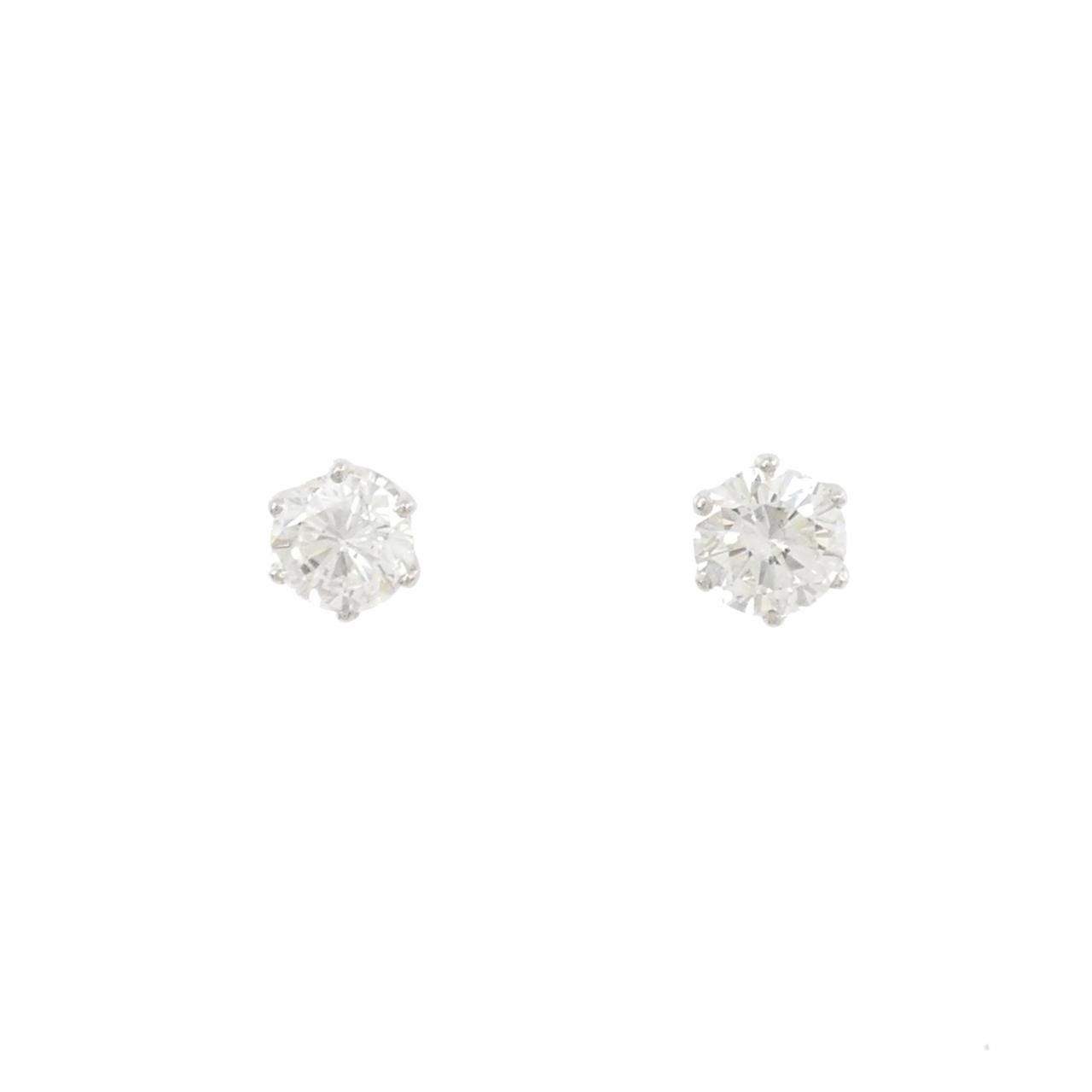 PT/PT900 ダイヤモンド ピアス 0.603CT 0.610CT G-I SI2 Good - メルカリ 