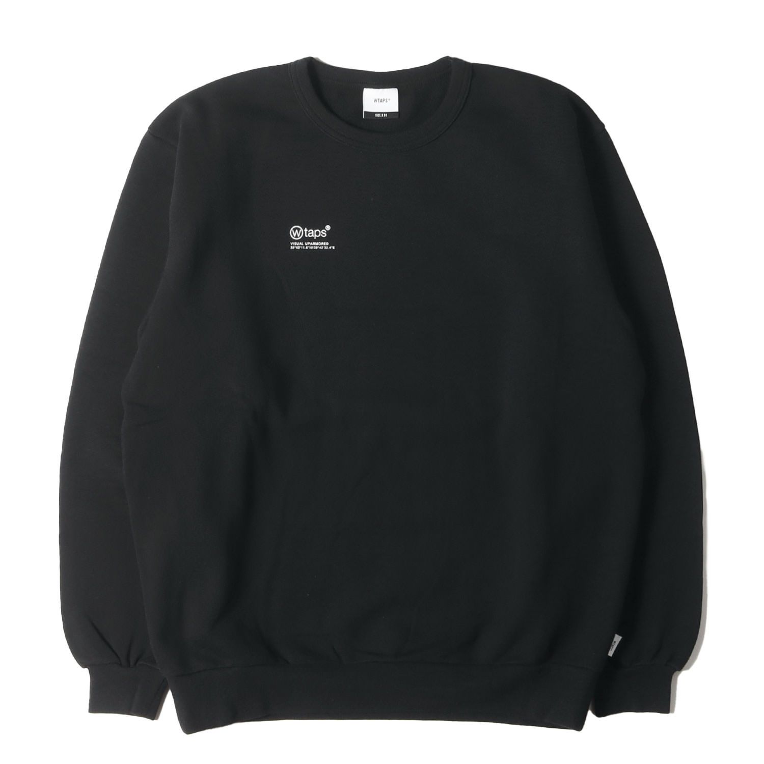 WTAPS ダブルタップス スウェット サイズ S | ブランドロゴ クルーネック スウェットシャツ | ブラック 黒 | トップス トレーナー プルオーバー メンズ