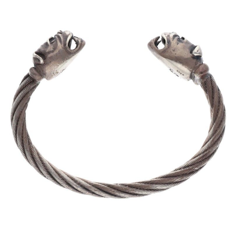 ガボール マリア|ブルドッグ ケーブルワイヤーシルバーバングル メンズ WWW_WOWDIGSITE_COM