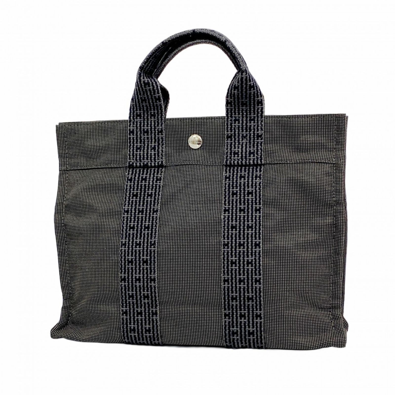エルメス Hermes エルメス ハンドバッグ エールラインPM キャンバス グレー レディース