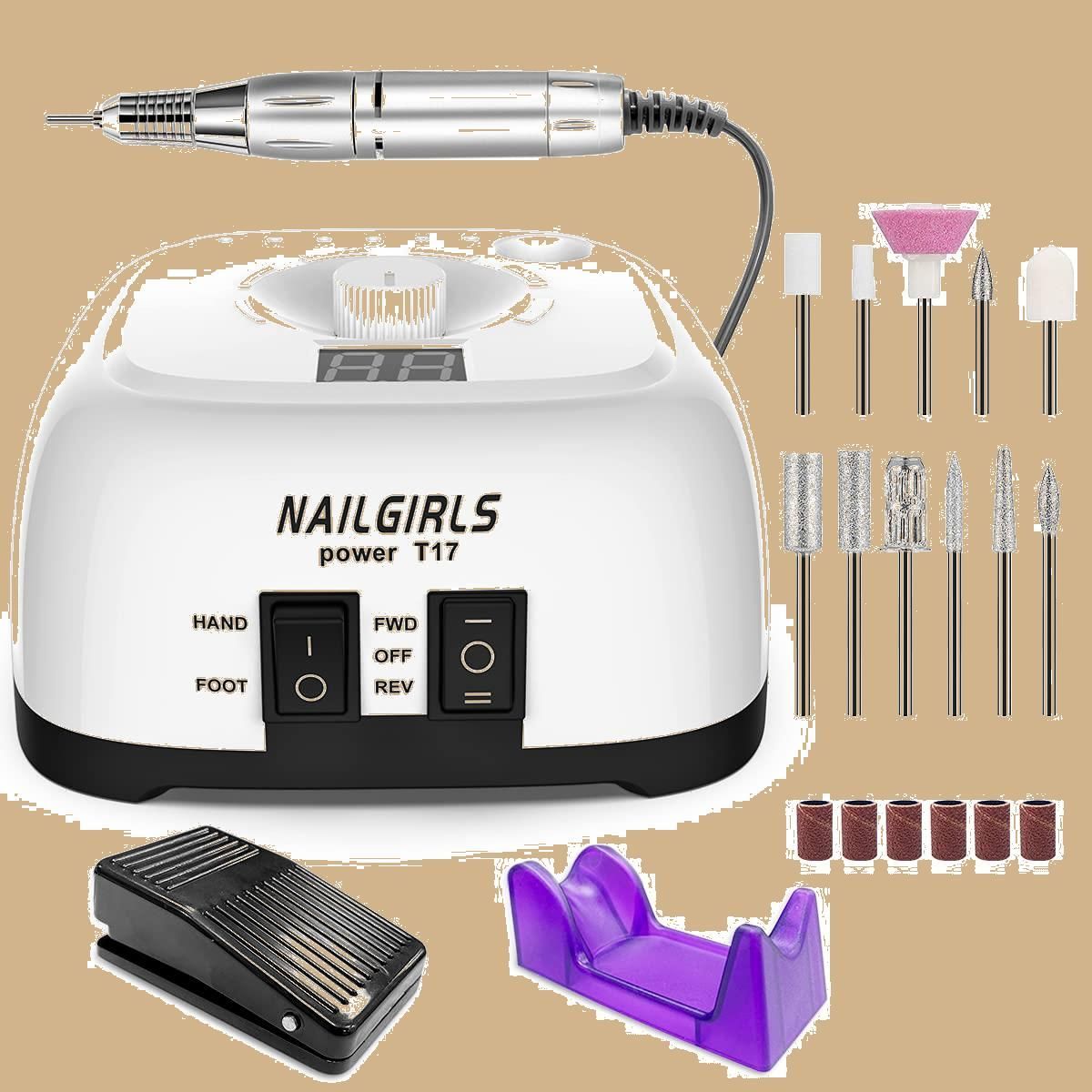 人気商品】NAILGIRLS 電動ネイルマシン 11個のビット ネイルマシン 卓上式 電動ネイルケアキット ネイルケア ジェルネイルケア オフ ネイル ドリルマシン 研磨 爪磨き 甘皮処理 角質除去 正逆回転 低振動 マニキュア対応 無段階変速 手足両用 35 - メルカリ