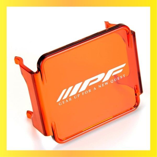 新品送料無料カバー_アンバー(ダブル用) IPF フォグランプ レンズカバー アンバー LED 2インチ 角型 ダブルサイズ 悪天候 簡単脱着 1個入 C-622