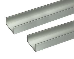 【新品・3営業日で発送】安田 アルミチャンネル 2m 1.0x7.5x25mm シルバー 2本組
