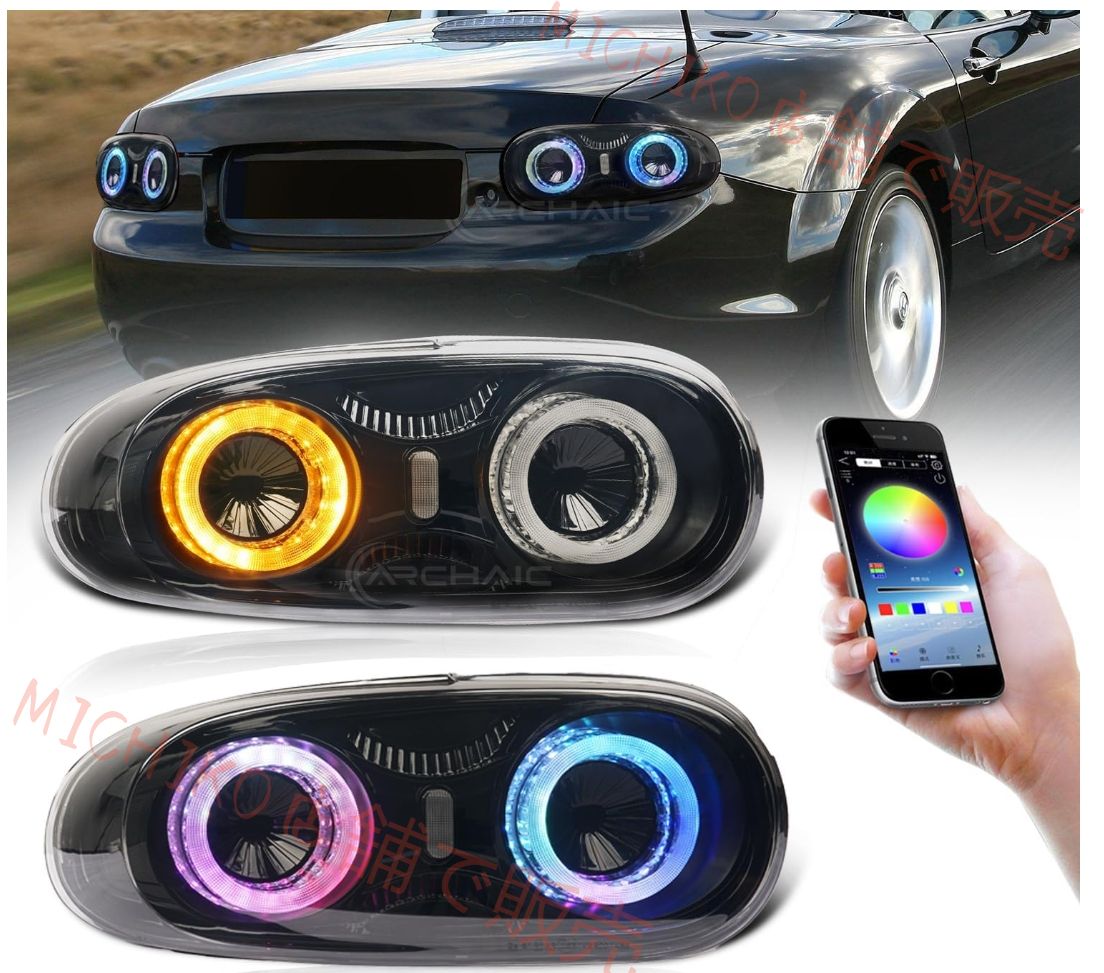 マツダ MX-5 ロードスター NC 系 NC2 NC3 テールランプ E-mark 付き 2009 年 - 2015 年対応 オープニング演出機能 ON OFF 可 純正交換用 ポン付け 全 LED 左右 2 点セット