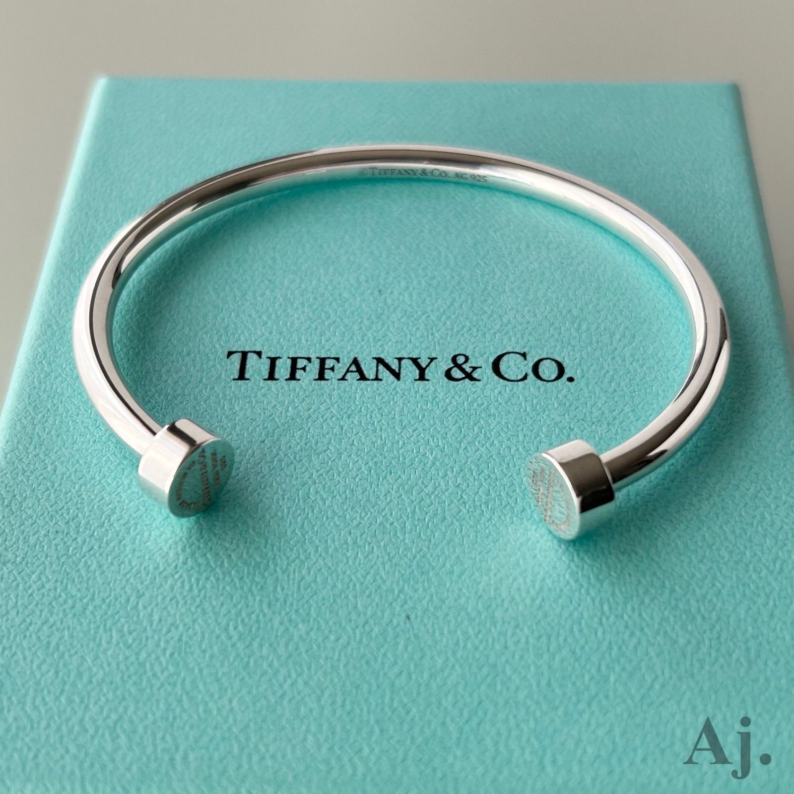 【箱付き】TIFFANY＆Co. ナロー　サークル　ブレスレットAg925インターロッキング