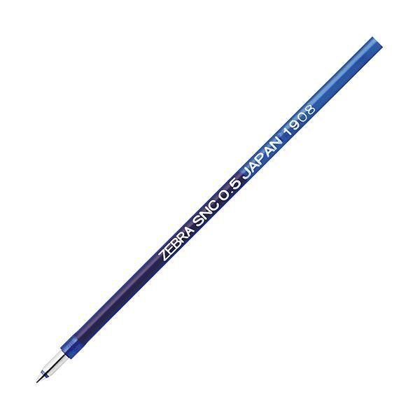 （まとめ）ゼブラ エマルジョンボールペン 替芯 SNC-0.5芯 青 RSNC5