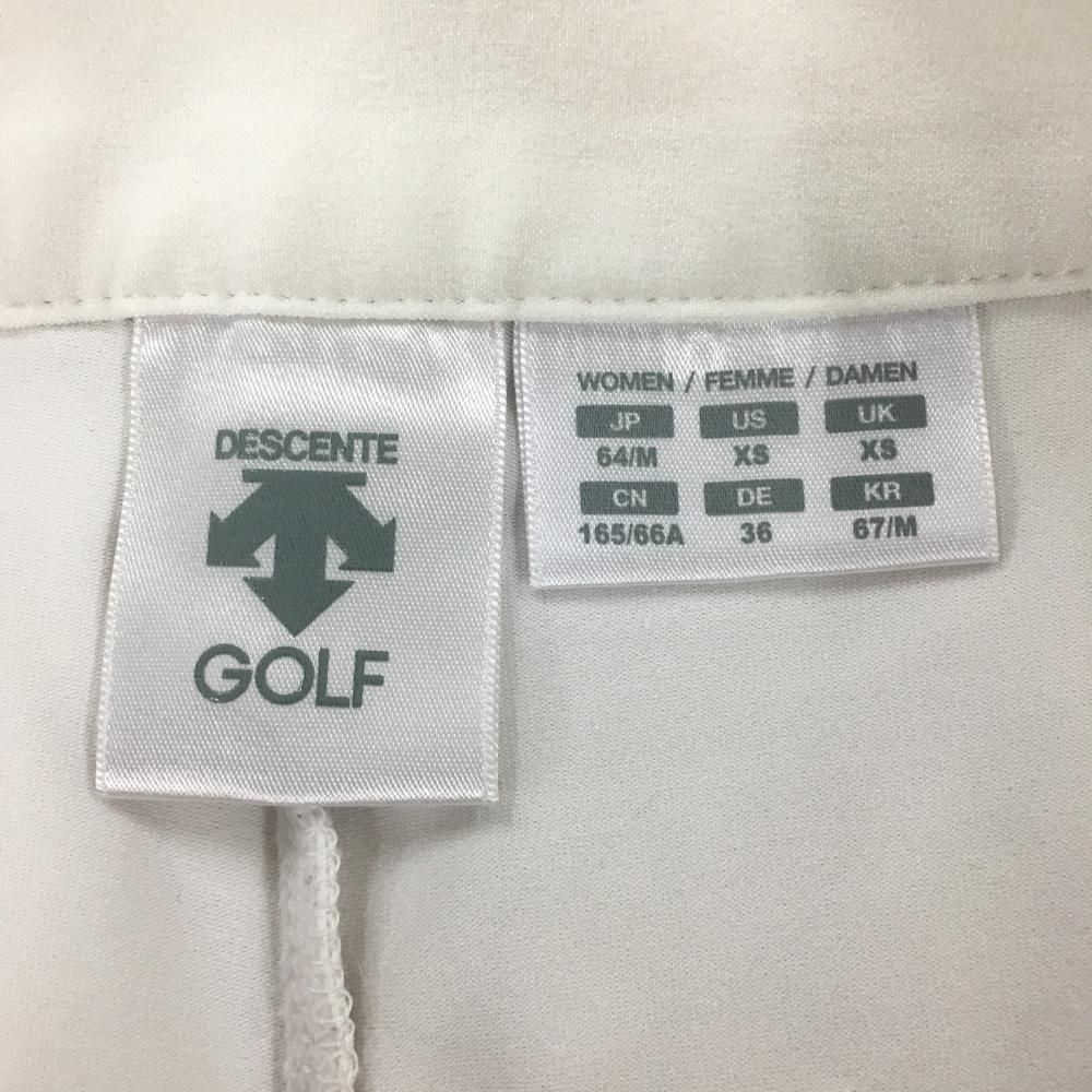 DESCENTE - デサントゴルフ スカート 白×ブルー 裾ボックスプリーツ 内側インナーパンツ  レディース 64/M ゴルフウェア 2023年モデル DESCENTE デサントゴルフ スカート 白×ブルー 裾ボックスプリーツ 内側