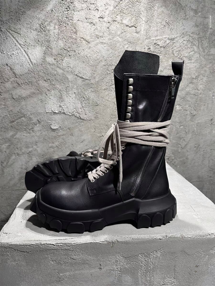 rick owens bozo tractor boots laceup リックオウエンス レースアップ boots ボゾトラクターブーツ - メルカリ