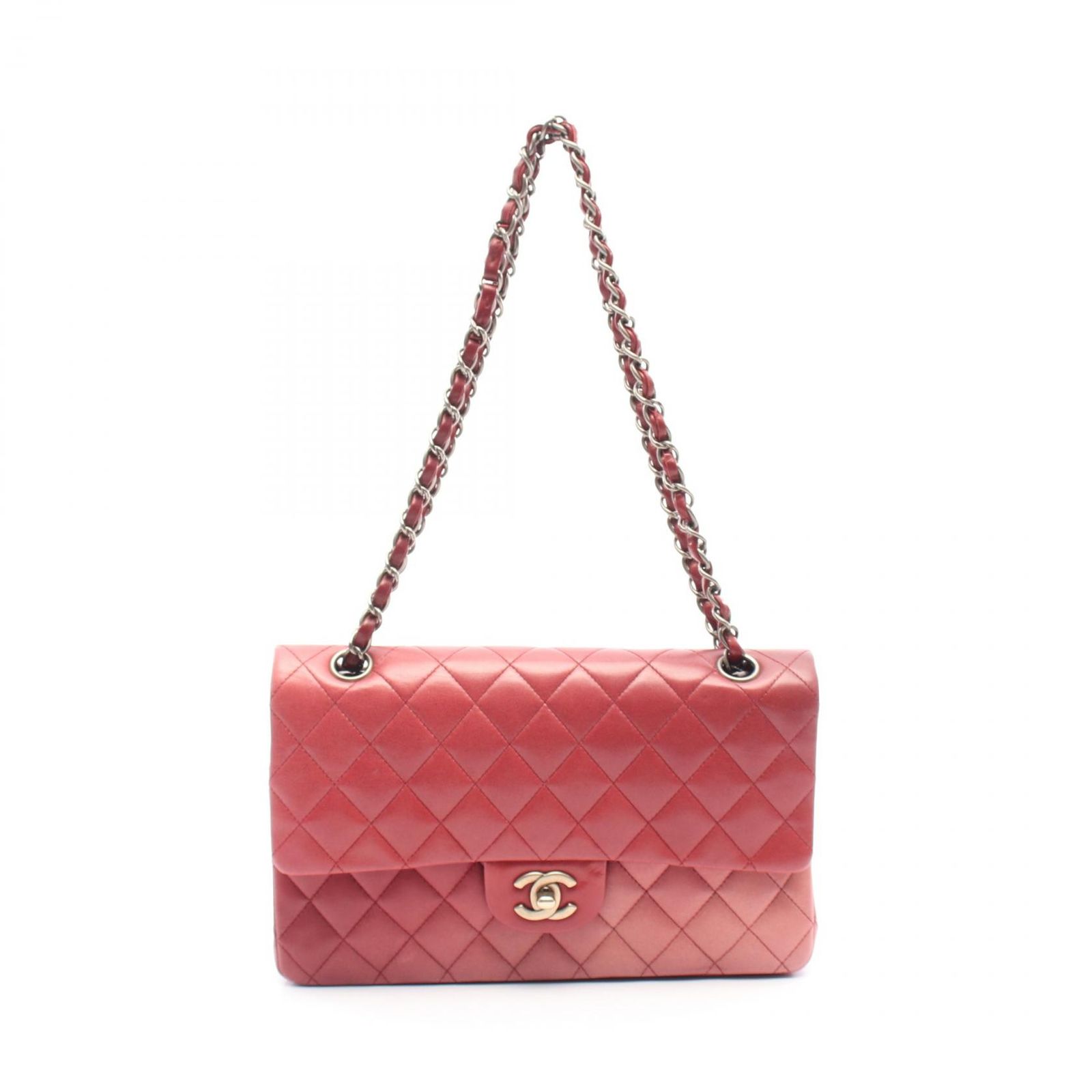 シャネル CHANEL ショルダーバッグ マトラッセ ダブルフラップ レッド 
