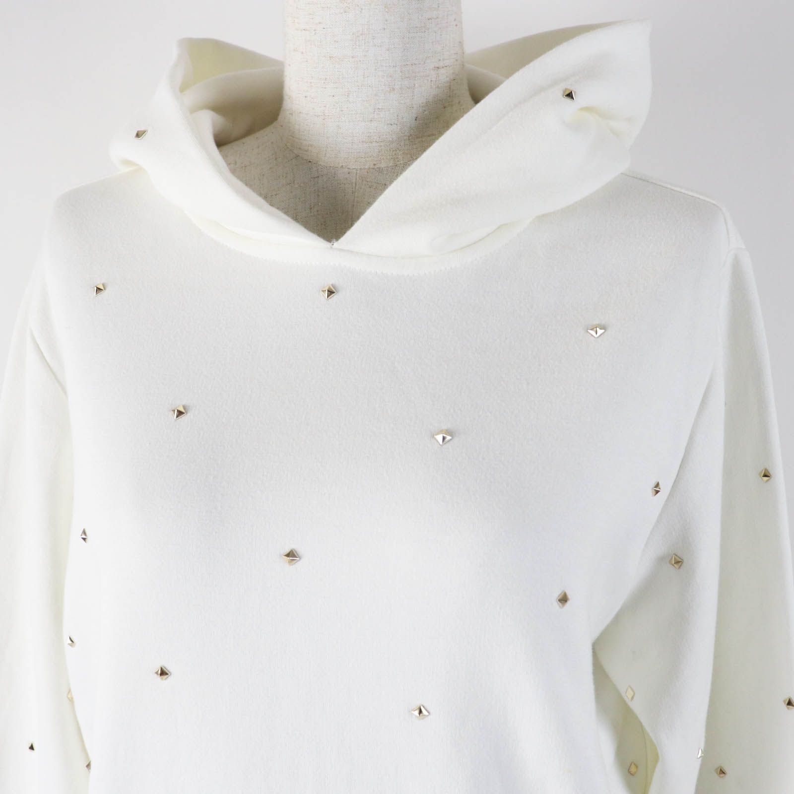 VALENTINO ホワイト クロップドパーカー