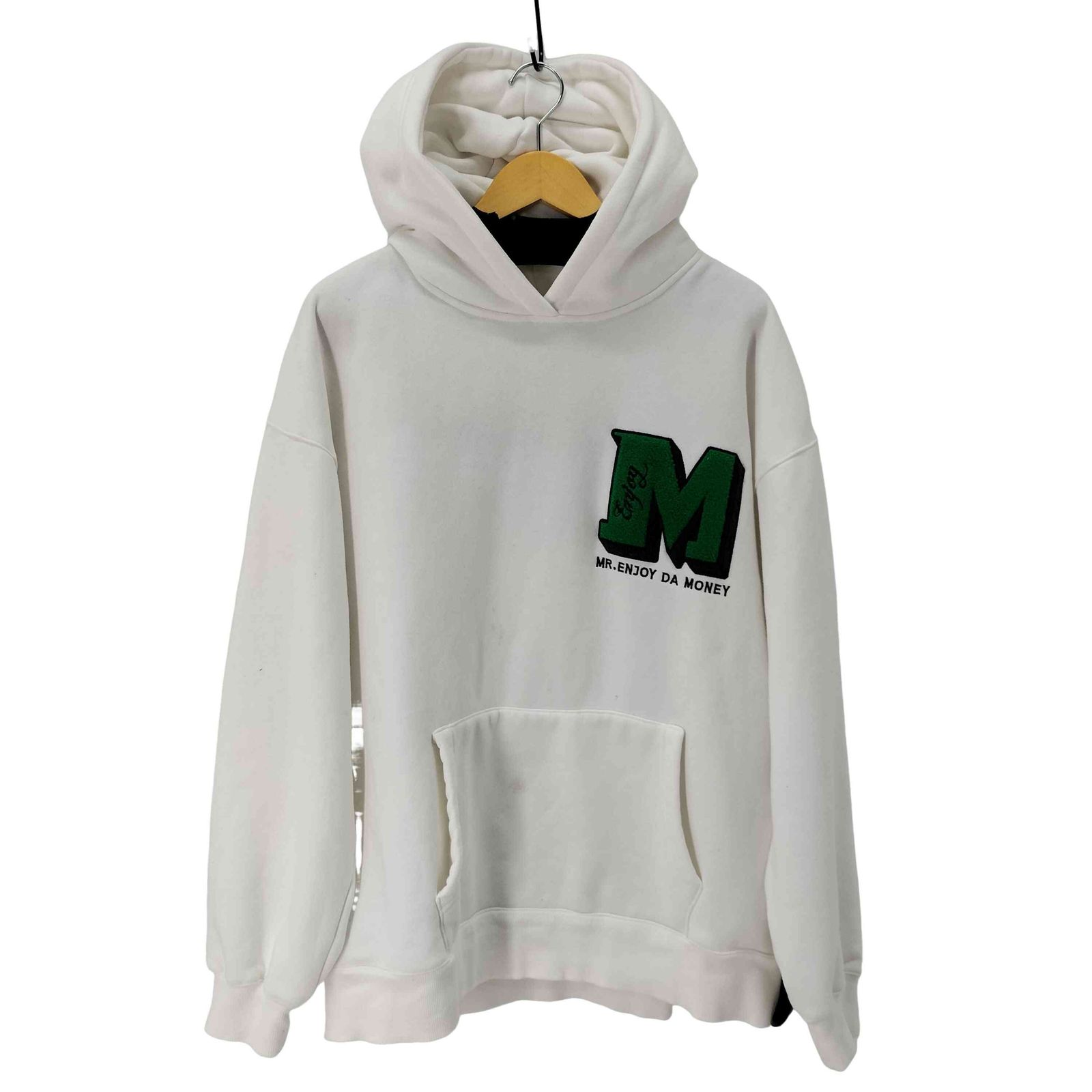 ユーズドフルギ USED古着 {{MR.ENJOY DA MONEY}} Penant Logo Hoodie メンズ  xxl