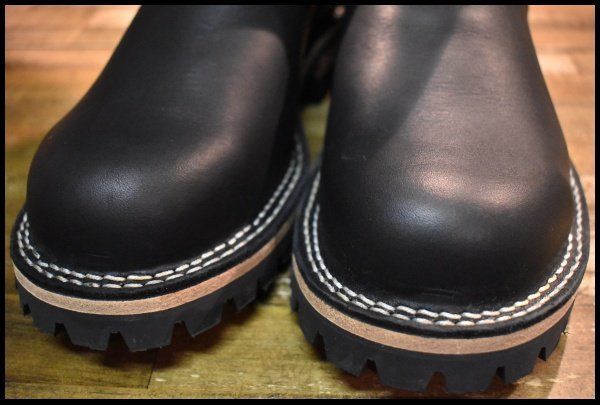 7.5 E 22年 WESCO ウエスコ カスタムボス 11インチハイト ブラック 黒 ビブラム100シングル スチールトゥ ブーツ BOSS FJ 219