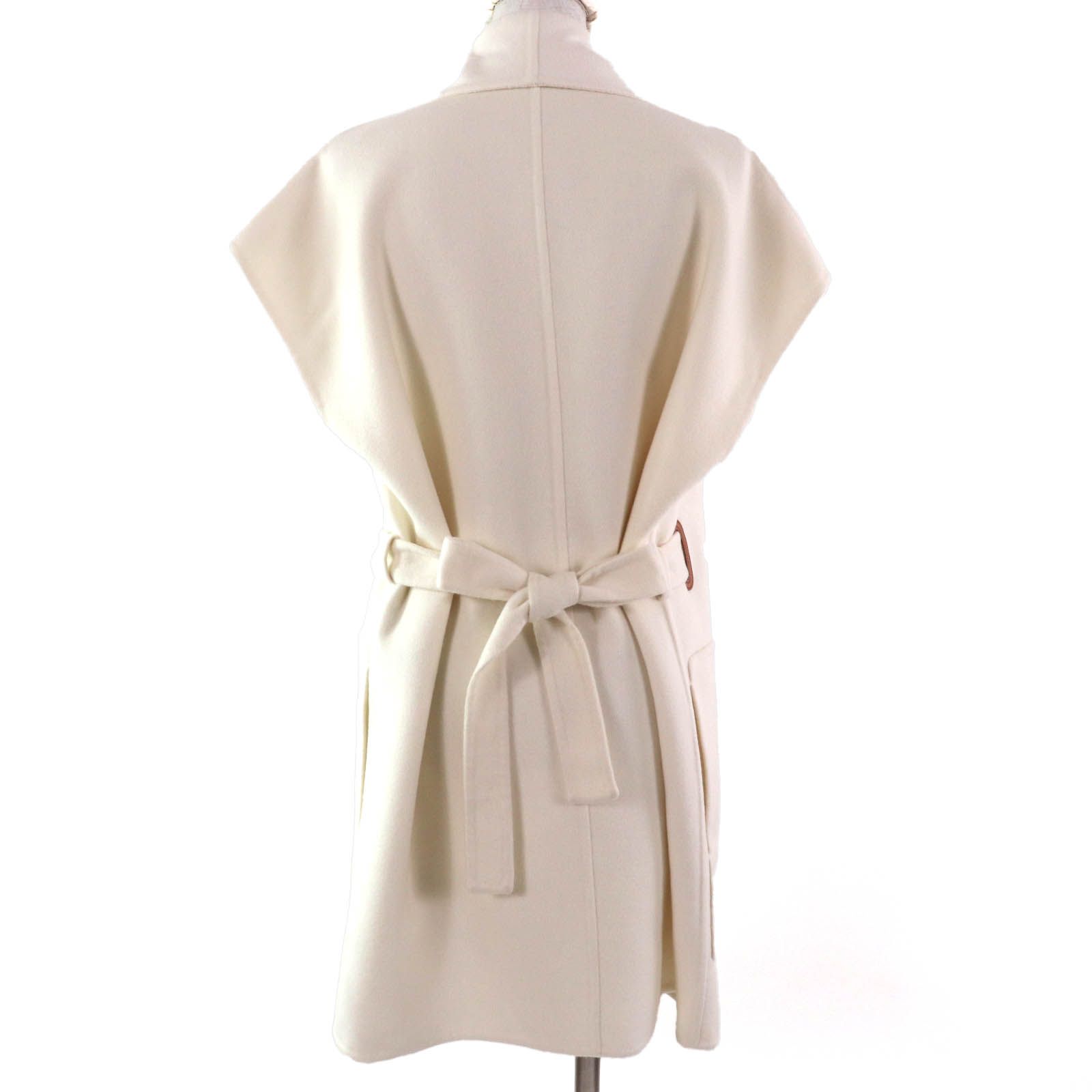 HERMES♡2023awノーカラー カシミヤロングジレ　ベージュ エルメス 2023 A/W カシミア ロングジレ ベージュナチュラル
