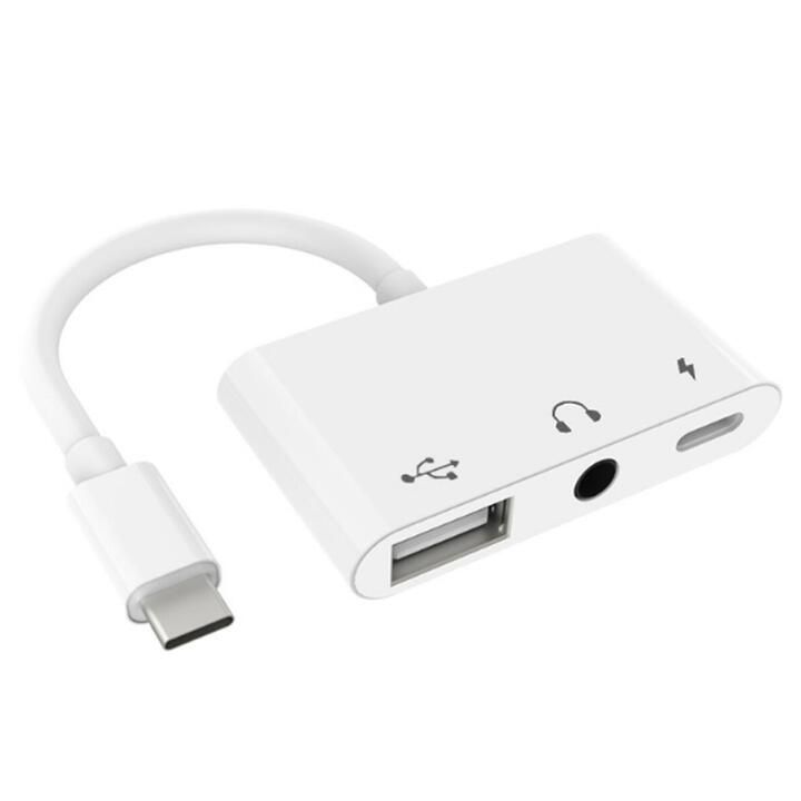 USB C to audio 3.5mm 音声出力 USB2.0 OTG /Type-C PD 20V 3A 充電 