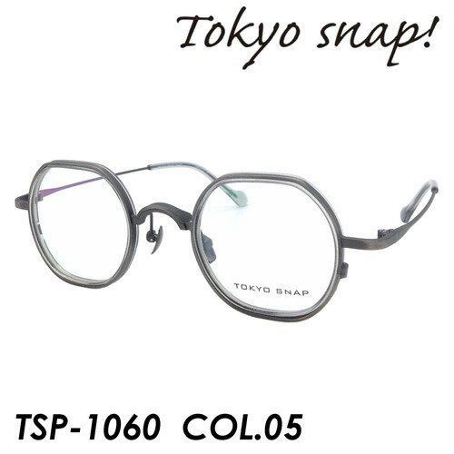 Tokyo Snap Plus(トウキョウスナップ プラス) メガネ TSP-1060 COL.05 GRAY/GRAY 44mm TITANIUM 東京スナップ