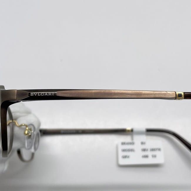 ブルガリ メガネ フレーム マットブラウン イエローゴールド YG 0BV  