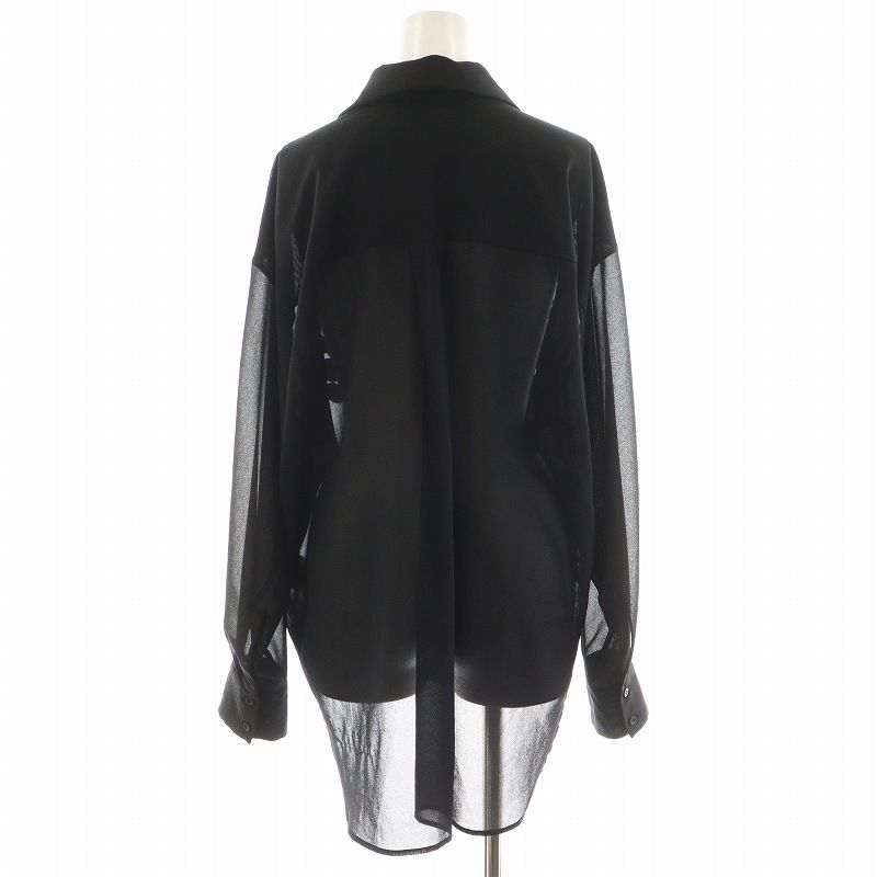 エムエスジーエム MSGM シャツ ブラウス 長袖 フリル シアー