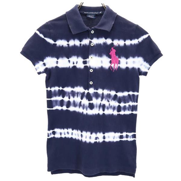 ラルフローレンスポーツ ビッグポニー 刺繍 半袖 ポロシャツ XS ネイビー RALPH LAUREN SPORTS 鹿の子 レディース 【中古】  【230608】 古着屋BIG2nd タイムセール中 メルカリ