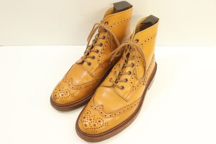 Tricker s メンズブーツ 8 72508 MOLTON Tricker s 8 キャメル おうどいろ レザー