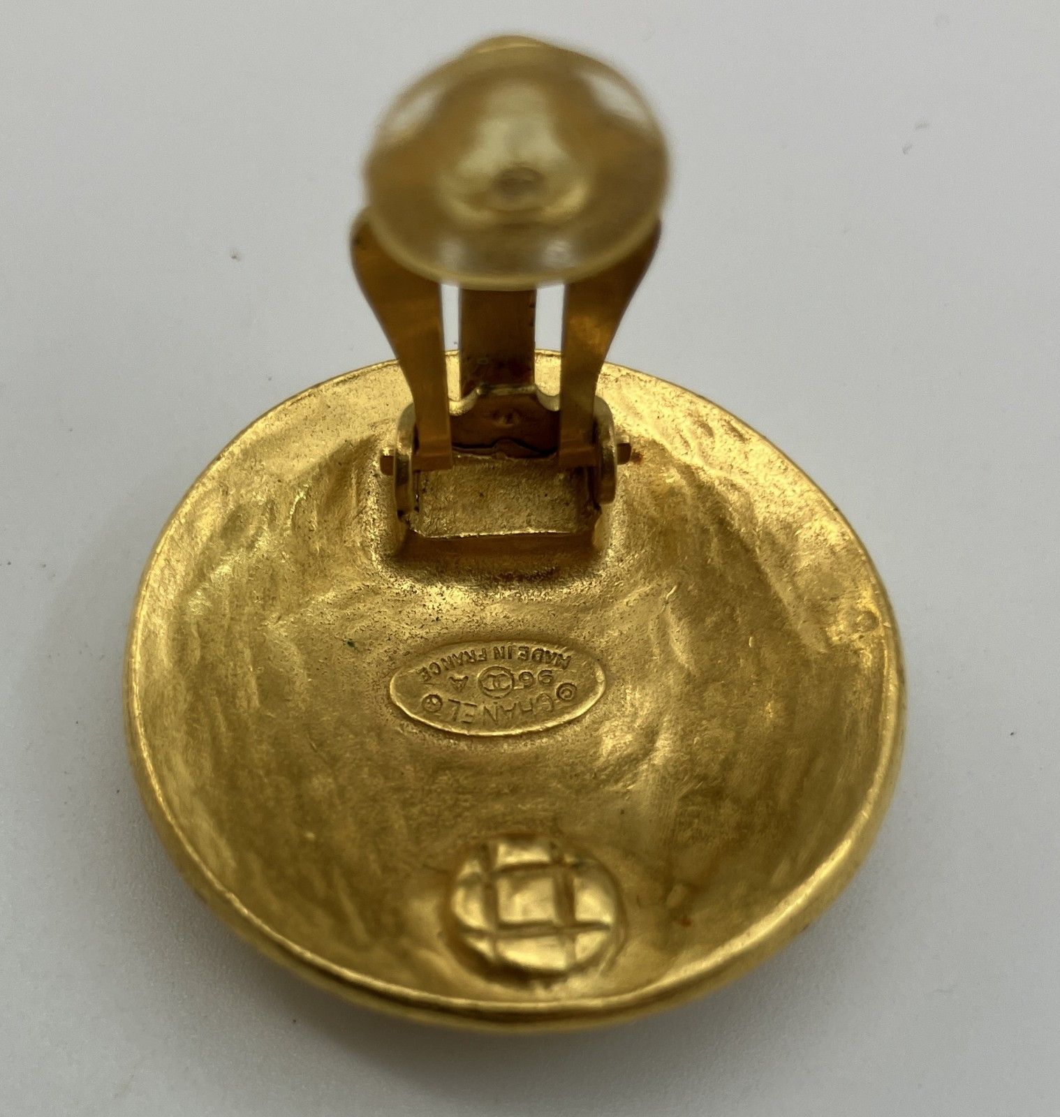 CHANEL シャネル 96A イヤリング 直径2.8cm 片耳 クリップ式