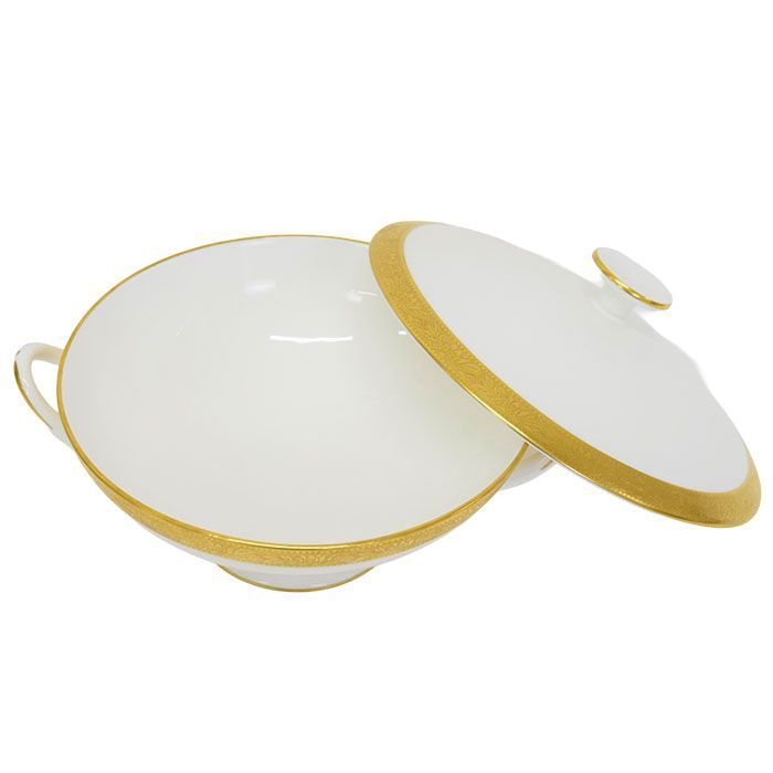 ウェッジウッド WEDGWOOD アスコット ASCOT ベジタブルチューリン 2点 ボーンチャイナ 陶器 金彩 イギリス製 廃盤品 黒壺 レディース メンズ ホワイト | ゴールド 正規品 mbm07018 SKLAD-KIRPICHA_RU