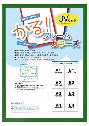 大額 額縁 グリーン A2 かる フレーム カラーズ 5015