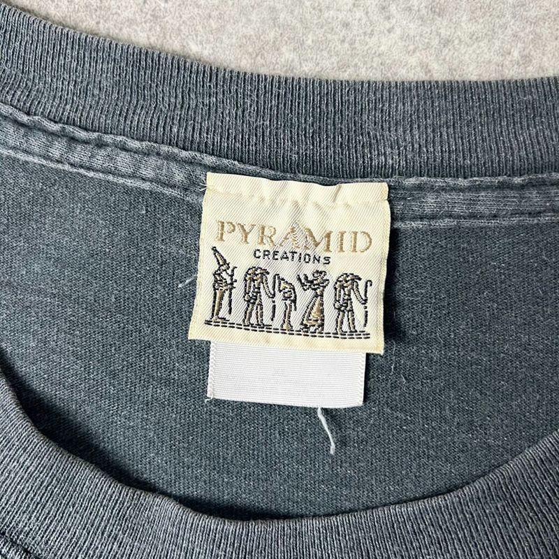 00s BLUE MAN 両面 プリント 半袖 Tシャツ XL / 00年代 オールド ブラック 墨黒 黒 ブルーマン キャラクター パフォーマー