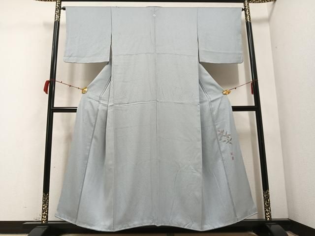 平和屋着物●京加賀友禅 百貫達雄監修 色無地 蕎麦切色 正絹 AABC3341ph