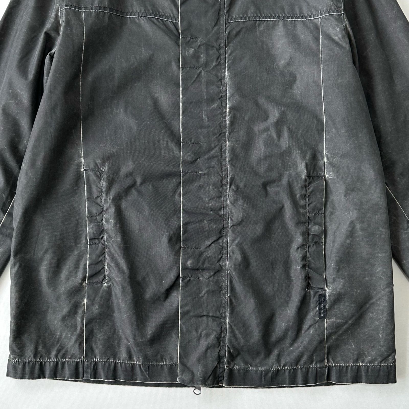90s カルバンクライン ナイロンジャケット フェード加工 Wジップ