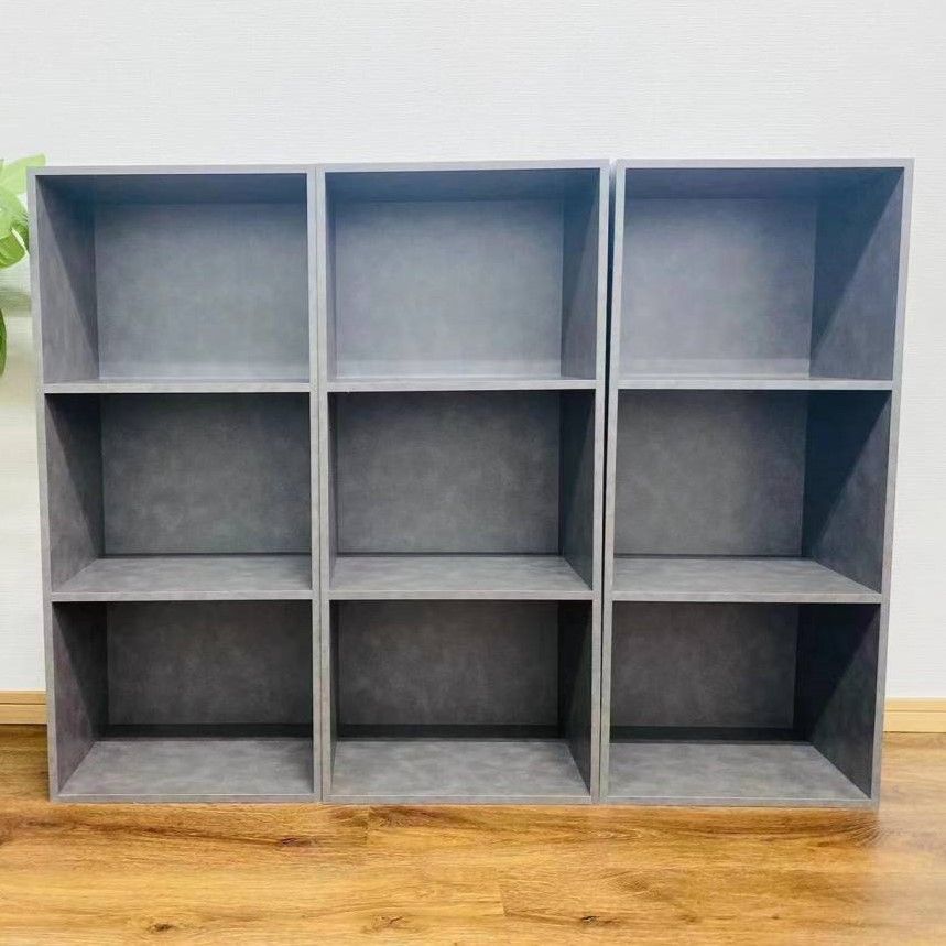 カラーボックス 3段 3個セット【モルタルグレー】飾り棚 本棚 書棚