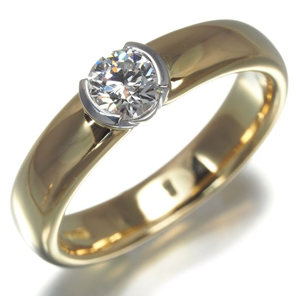 ティファニー ドッツ ダイヤ リング 12号弱 750YG/PT950 10ポイント