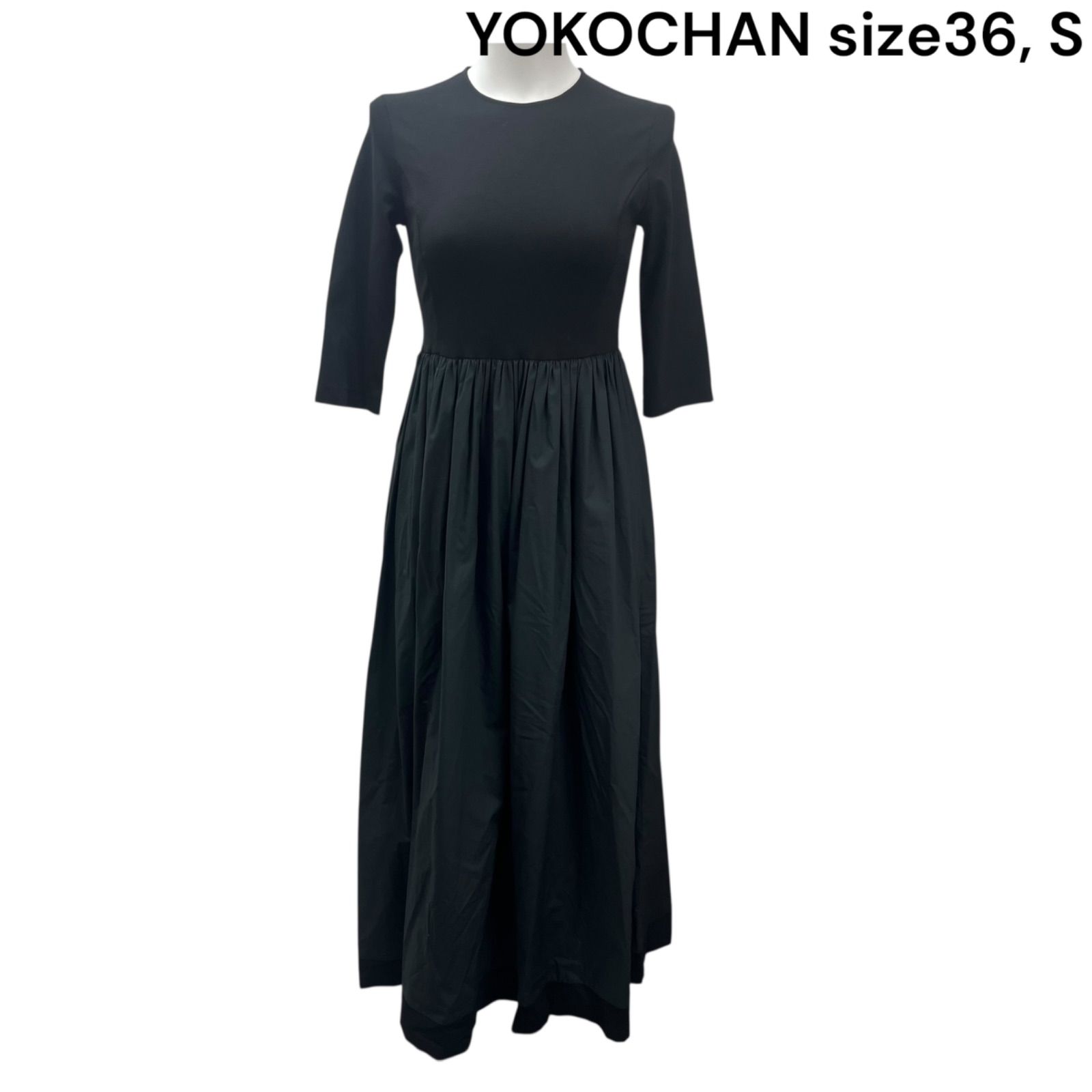 ヨーコチャン YOKOCHAN ドッキング ロング ワンピース ブラック 36 S レディース S5Q659
