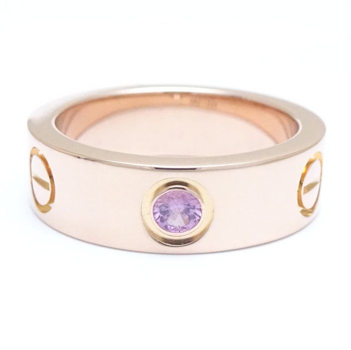 CARTIER カルティエ ラブ リング 指輪 1Pピンクサファイヤ #50 9.5号