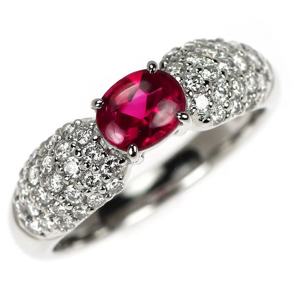 Pt900 ルビー ダイヤモンド リング 0.87ct D0.52ct - メルカリ