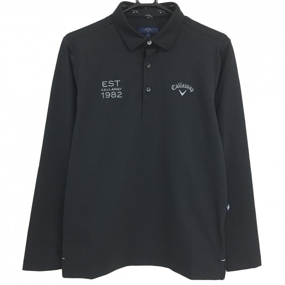 美品』 キャロウェイ ポロシャツ ゴルフ ブラック ロゴ刺繍