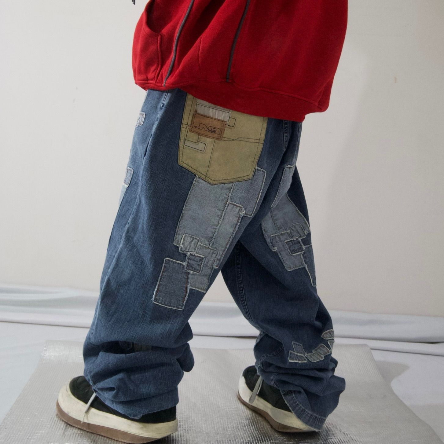 90s~00s Pepe jeans Patchwork Denim Baggy Pants 90年代〜00年代 ぺぺ ...