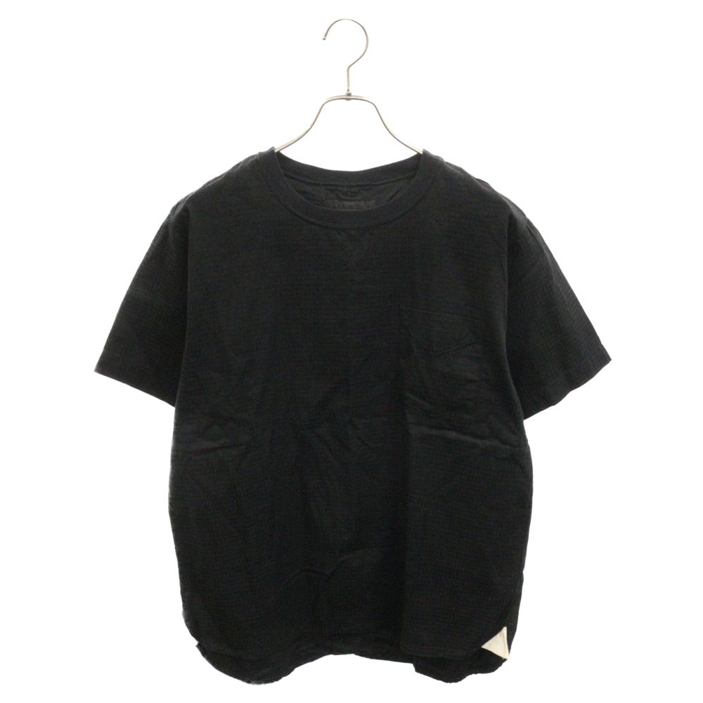 NEXUS7 (ネクサスセブン) 00s ポケット付き 千鳥格子 ジャガード 半袖Tシャツ ブラック