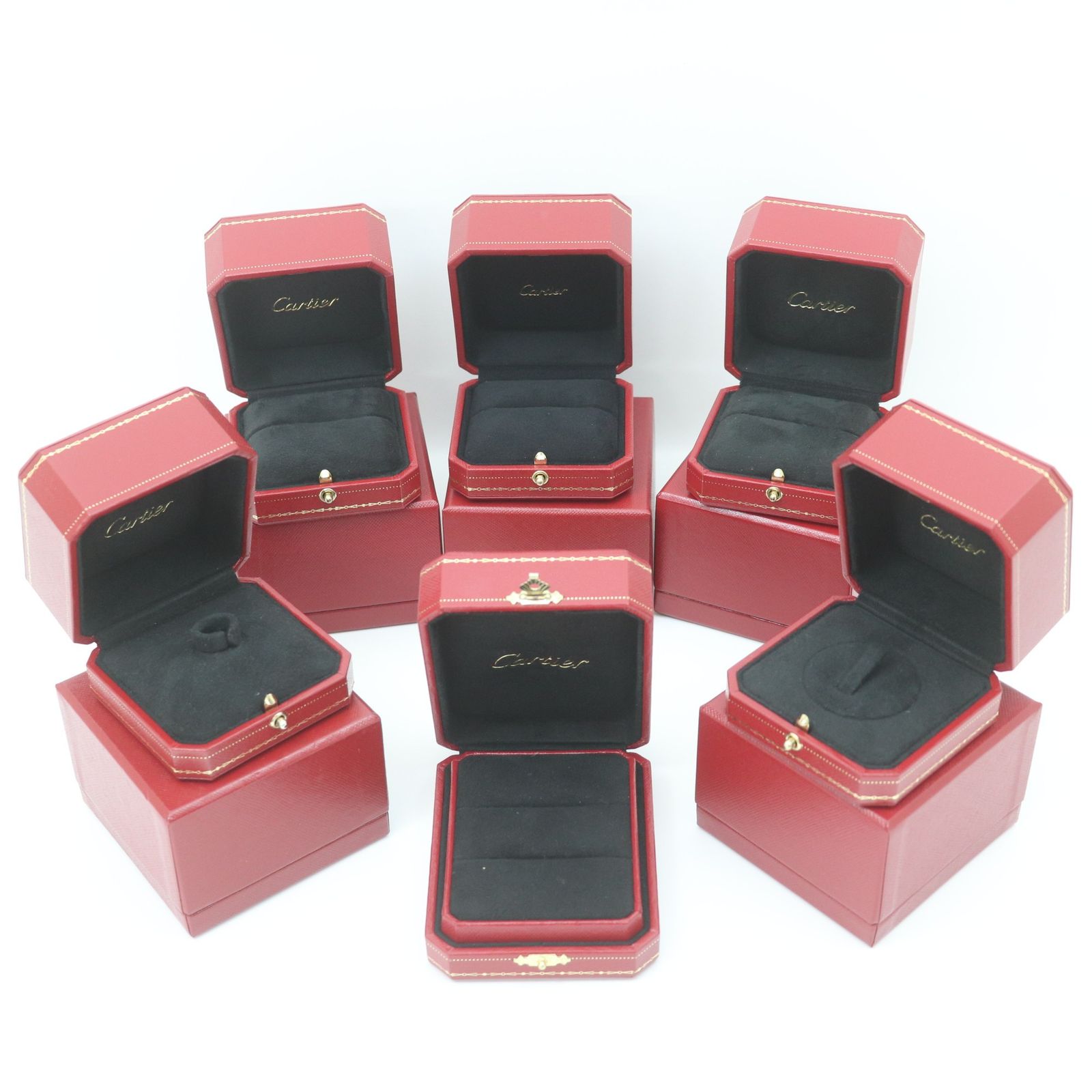ITXS2ZLOFFZ4 カルティエ ジュエリーボックス 指輪 リングケース BOX ケース 空き箱 付属品 保管 6点 セット まとめ