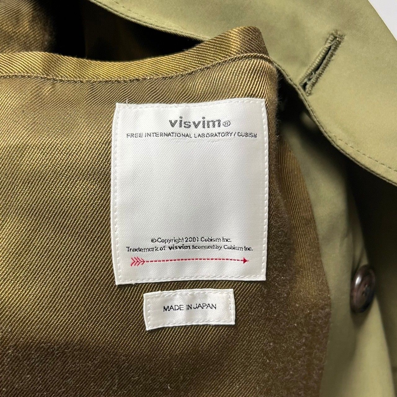 visvim　コーデュロイベルテッドコート　カーキブラウン　サイズ1 閉店セール】コーデュロイ トレンチコート メンズ コーデュロイ
