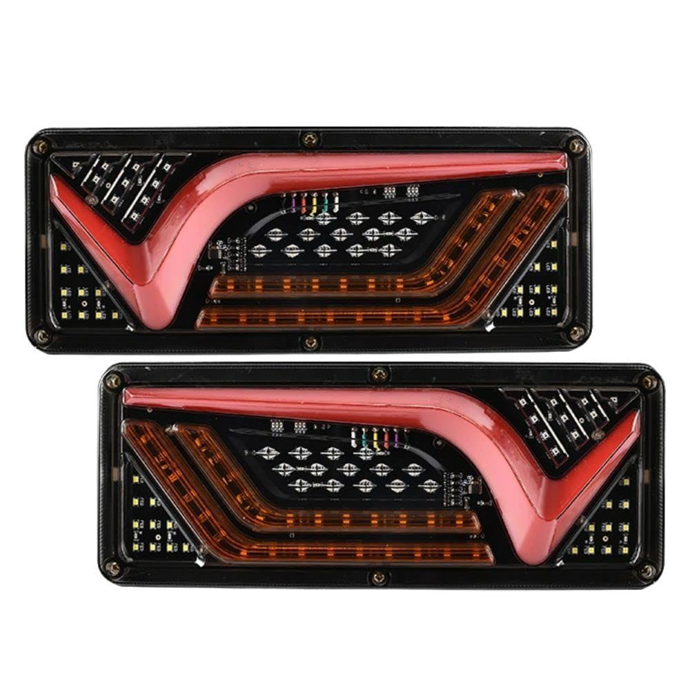 ウィンカー 2個セット 流れる V字型 チューブ シーケンシャル ふそう 24V 日野 ライト 日産 LED UD ランプ マツダ いすゞ テール ダンプ 軽トラ 等 トレーラー 汎用 トラック 社外品 one+lifestyle (シ